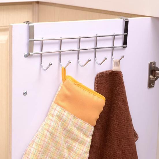 Door Hook Clothes Towel Hanger Strong Load-bearing Easy Installation Stainless