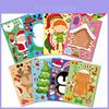 Xh053 Diy Christmas Santa Snowman Puzzle Stickers For Kids With Colorful Designs