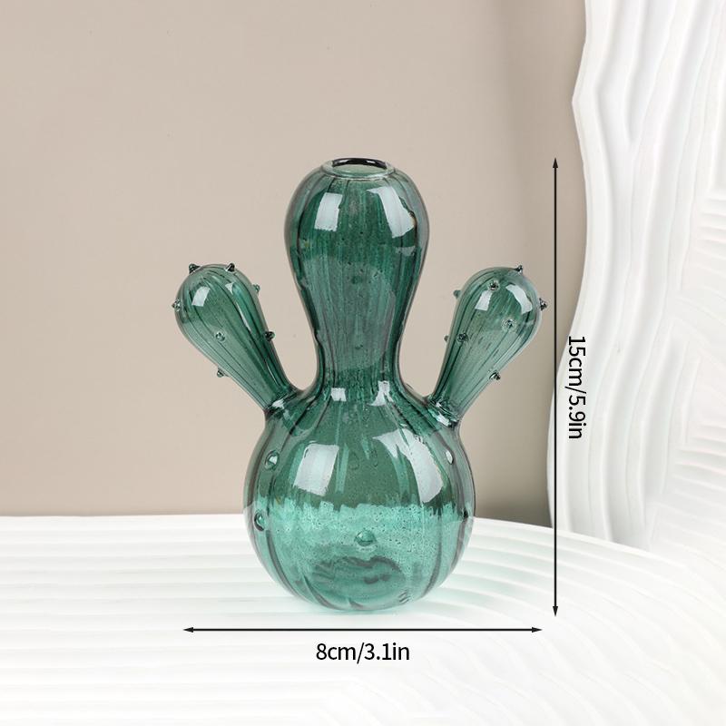 Kreative Kaktus-Glasvase, Aromatherapie-Flasche, nordische Vasen, Hydrokultur-Blumentopf, einfache kleine Vase für den Schreibtisch, Heimdekoration