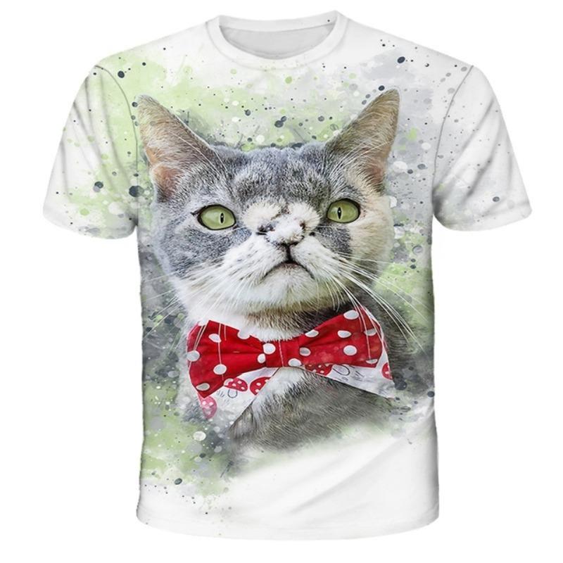 Men/Women Cute Puppy Face Tee Funny Pet T-shirt Men's Squirrel T Shirt 3D Print Shirt Animal Graphic Tees Lovely Pattern Tops