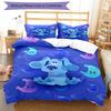 3pcs Blue's Clues Bedding Set Duvet Cover Closure Includes 1 Duvet Cover & 2 Pillowcases, Soft and Comfortable for All Seasons.