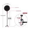 Dual-layer Pop Filter & Foam Windscreen for Condenser Mics – Noise Reduction & Detachable Mesh