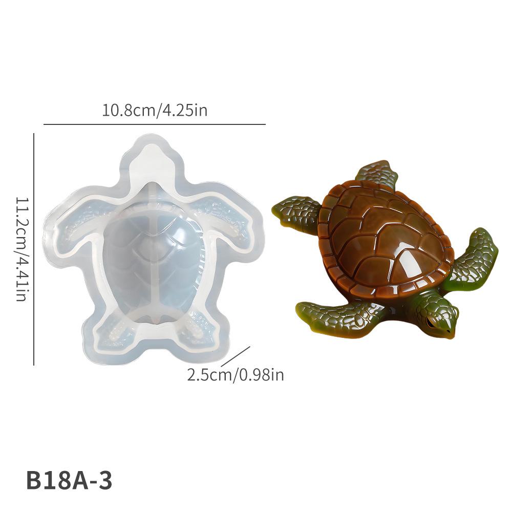 1 Pcs Reptile Silicone Mold - Turtle Lizard & Frog Resin Casting Mold for DIY Animal Figurines & Ornaments