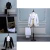 Königlicher Prinz Renaissance Mittelalterliche Männer Cosplay Kostüm Mantel und Hose Set