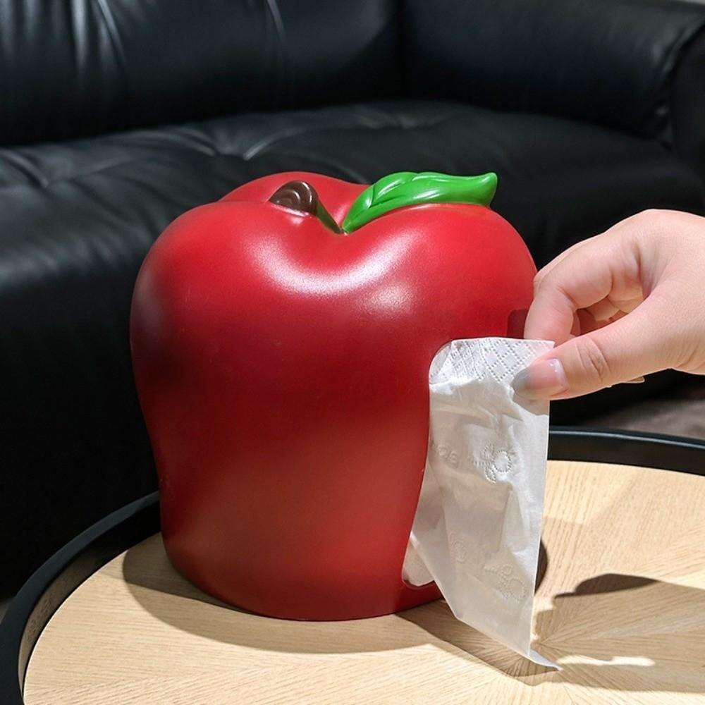 Organic Resin Fruit Tissue Box Decorative Textured Orange Tissue Container Waterproof Cute Paper Drawer Box Decor