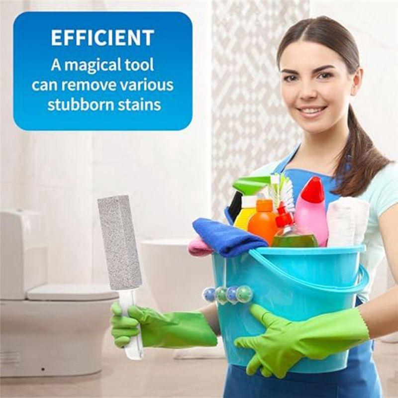 BAAJ-Pumice Stone For Toilet Bowl Cleaning, Scouring Stick With Handle, Rust.Remover For Tile Bath-Tub