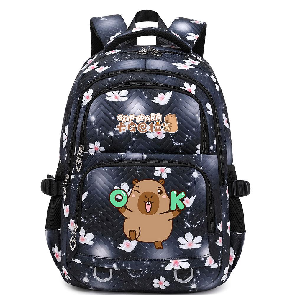 Cute Capybara Student Waterproof Backpack Girls Kids Back To School Book Bags Teenagers Schoolbags Women Travel Bagpack Mochila