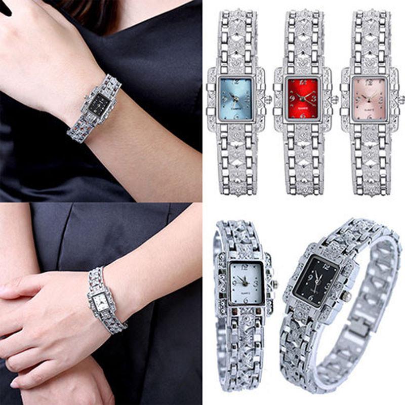 Elegant Roman Style Women's Watch With Sparkling Accents And Alloy Band