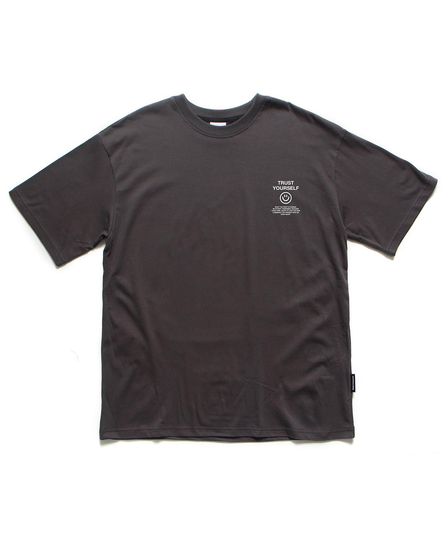 Appnol Mersing Smile Oversized T-Shirt Charcoal (Smile Today T-Shirt Charcoal) L