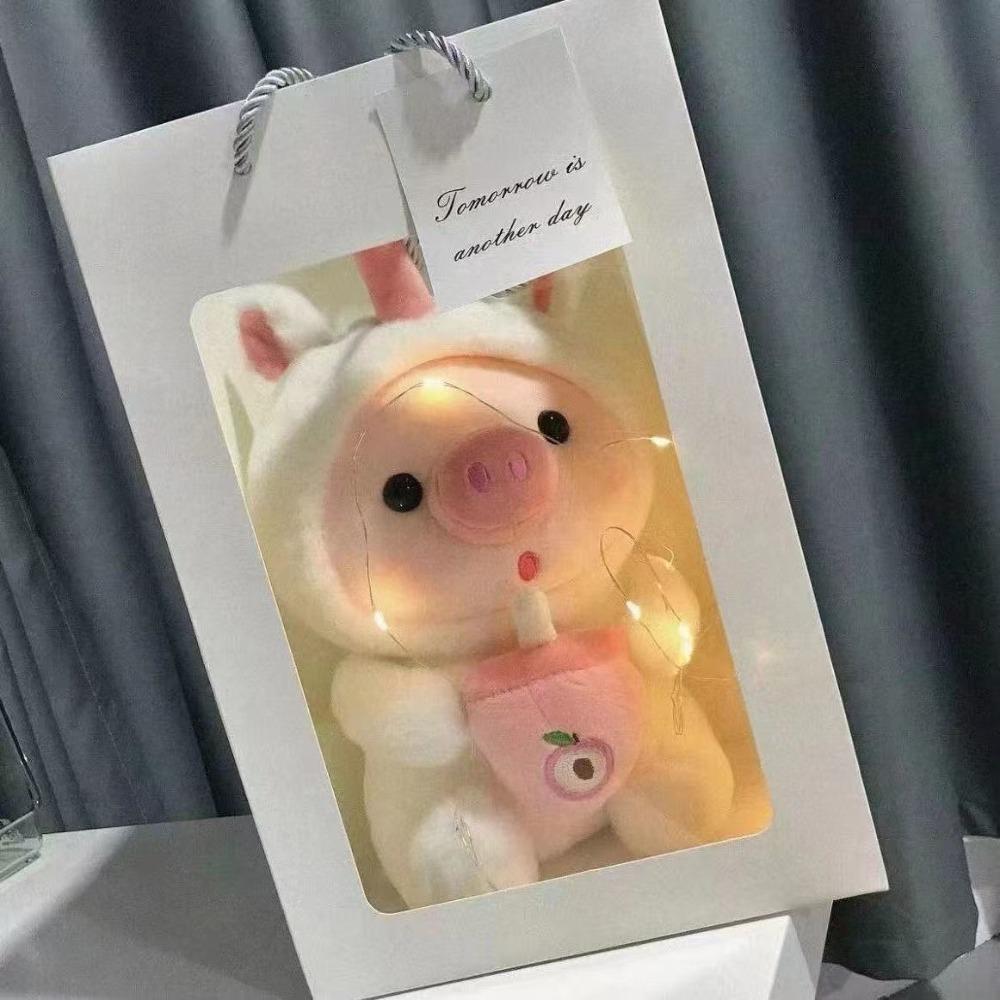 Ins healing Department Internet celebrity transformation milk tea pig doll to send girls doll children birthday gift plush toy