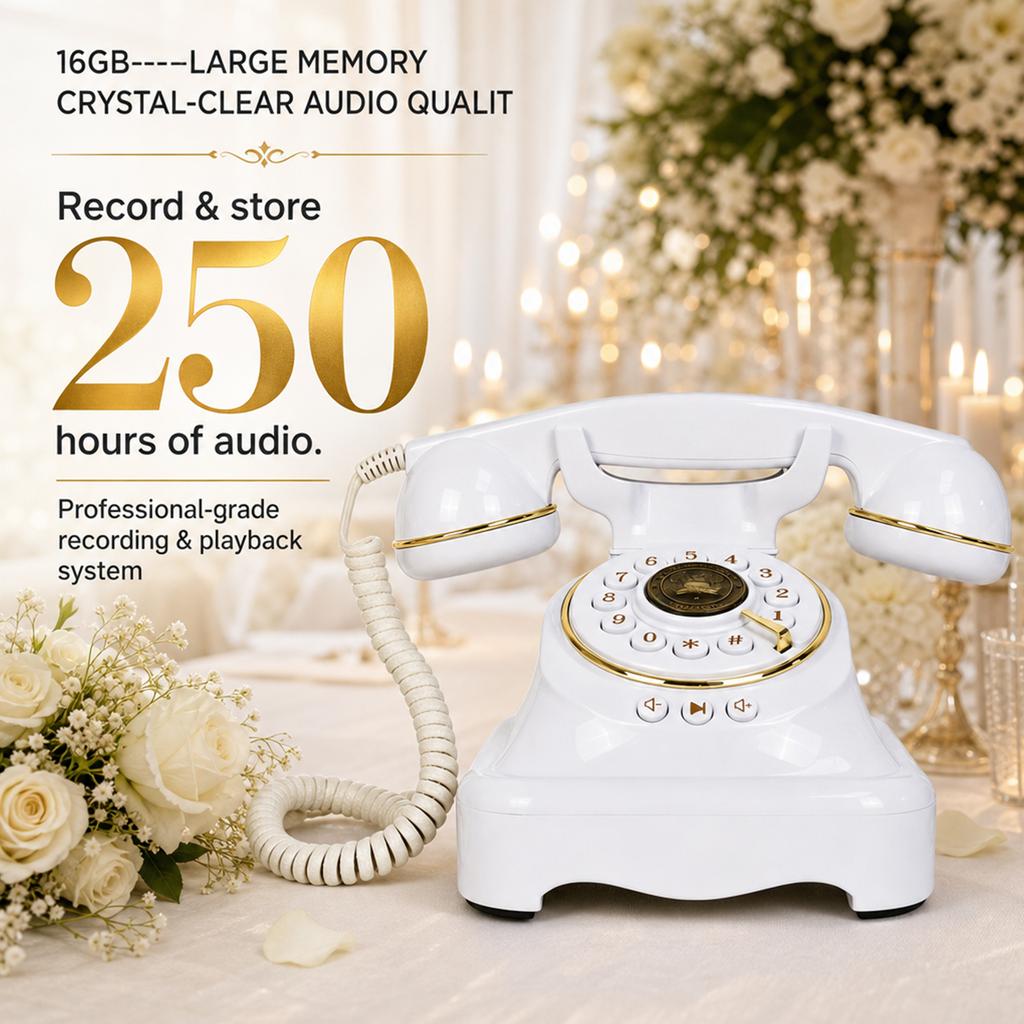 Spedizione Spot Tedesca OEM/ODM Antico Colorato Retro Vintage Libro degli Ospiti Audio per Matrimoni Con Funzione di Registrazione Telefono Antico