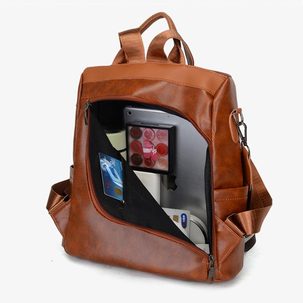 New Shoulder Bag for Women In South Korea, Personalized Anti-theft Backpack, Fashionable and Casual Soft Leather Backpack, Retro Style