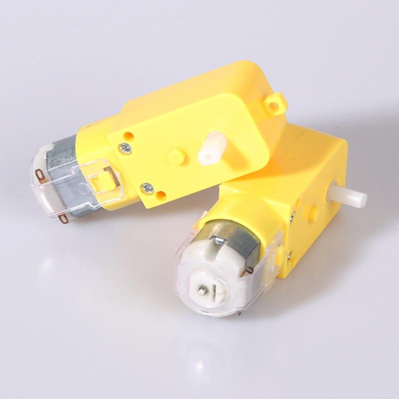 4Pcs 3V Double Shaft Geared Motor Gearmotor Intelligent Car Chassis Four Drive Motor for Intelligent Car Robot