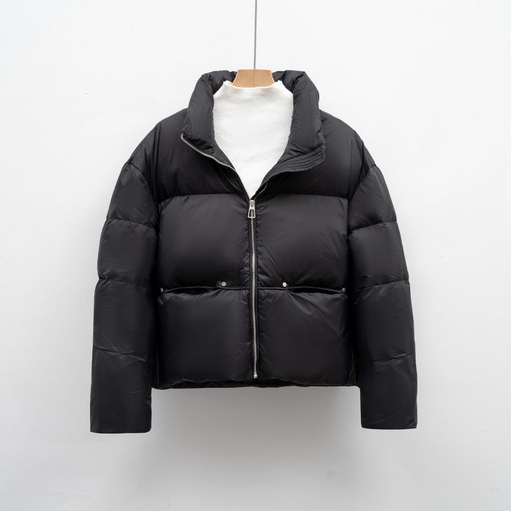 Simple short casual duck down stand-up collar thickened warm down jacket winter new bread jacket