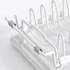 Extendable Dish Drying Rack Multifunctional Dish Drainer Kitchen Organizer Shelf with Cutlery Holder for Small