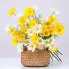 5/10Pcs 5 Heads Artificial Flowers Daisy Bridal Bouquet Home Room Vase Wedding Garden Decor Gifts Fake FLowers DIY Accessories