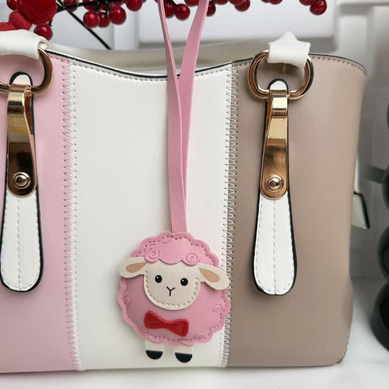 2027 Lunar New Year Goat Pendant Durable Pu Sheep Bag Keychain Decor For Handbags Backpacks Gift For Friends