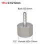 1Pcs 111 Stainless Steel Hose Barb Connector Silver Tone Straight Design Pipe Fitting Connector 6-19mm Barb Sizes