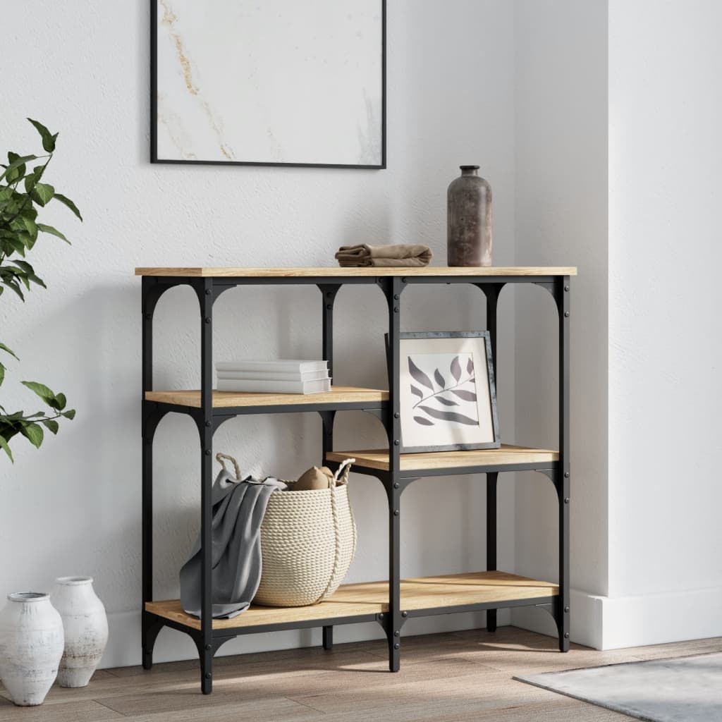 Console Table Sonoma Oak 80 X 29 X 75 Cm Particleboard