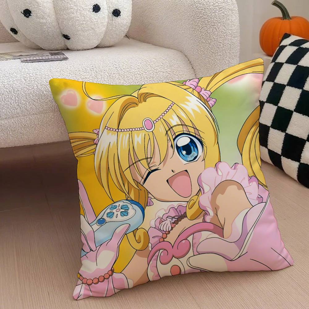 Mermaid Melody Pichi Pichi Pitch Pillow Case Anti-dustmite Pillowcase Invisible Zipper Silky Short Plush Sofa Cushion Cover