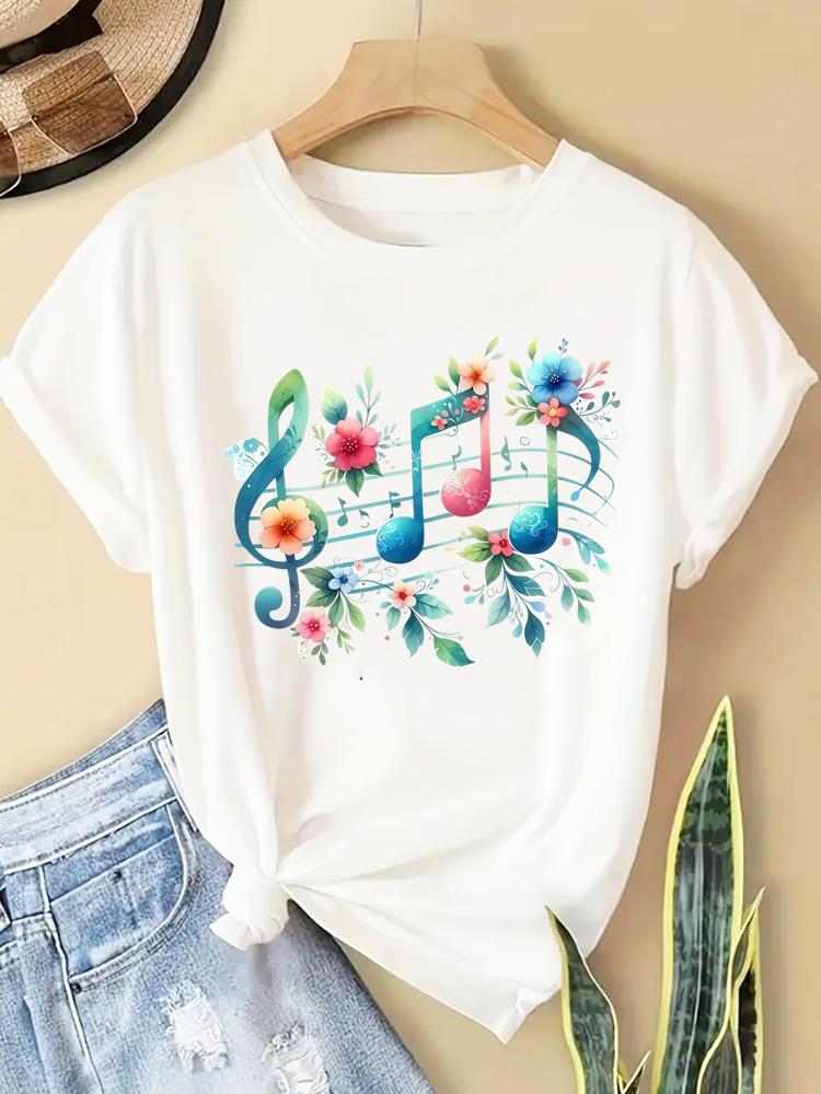 (Asian Size) leopard trend cute 90s Women Casual Short Sleeve T  Tee Top Clothing Shirt Fashion Printed Lady Female Graphic T-shirts