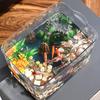 Small Fish Tank Stackable Cube Tank Fish Tank Small Fish Bowl For Temporary Space Turtle Tanks Desktop Aquarium For Waterwee