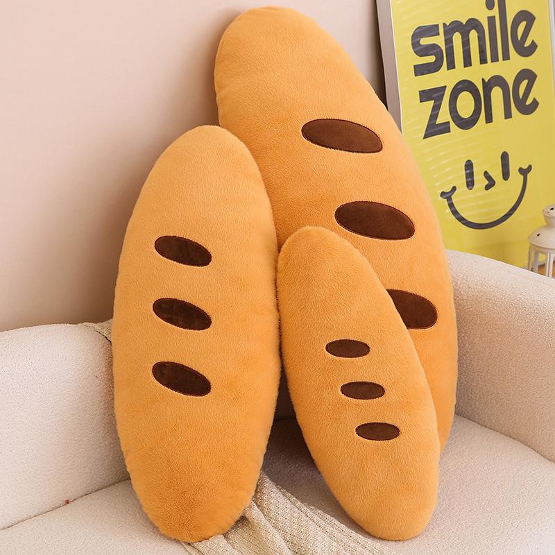 Simulated Long Baguette Pillow Plush Toy Doll Girl Sleeping on The Sofa on The Bed and Legs Clamping on The Pillow Gift