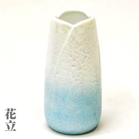 [Buddhist Altar Accessories (Sold Individually)] Yawaragi Flower Vase [Flower Vase] Lustre Blue, Ceramic, Made In Japan, Modern Buddhist Altar