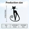Black Cat Iron Wall Art, Metal Statue Mural for Office Patio Halloween Decor, Gift for Cat Lovers Rustic Farmhouse Hanging Ornament