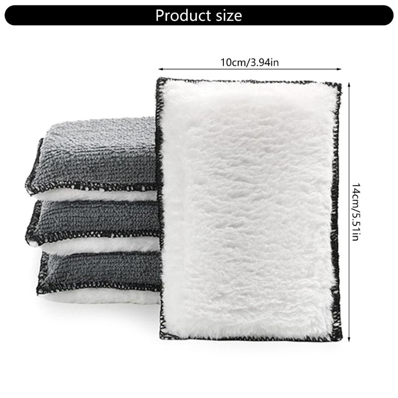 4Pcs Car Scrubber Detailing Pads Suitable for Upholstery Leather Interior Cleaning with High Absorbency and Gentle Touch