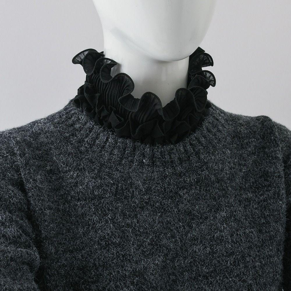 Detachable Fake Collar Ruffled Edge Cloak Scarf New High Neck Collar Women Girls