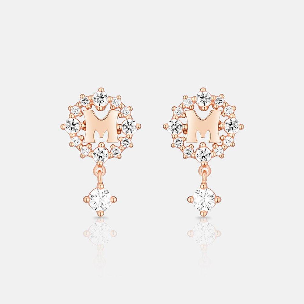 M Basic Silver Rose Earrings A213Se0300Rpa.