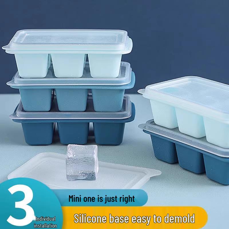 Silicone Ice Cube Tray with Lid - Baby Food Freezer & Mini Ice Ball Mold
