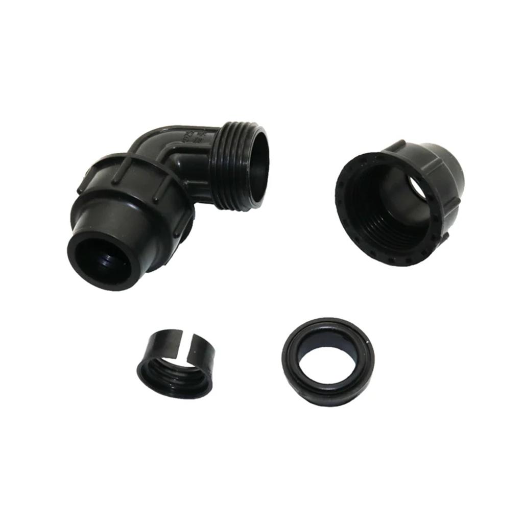 DN20 DN25mm PE-Rohr Schnell-Winkelverbinder Kunststoff 1/2" 3/4" Rohr 90 Grad Schnellverriegelungsverbindung Garten Wasserkupplungs-Fittings 1 Stück