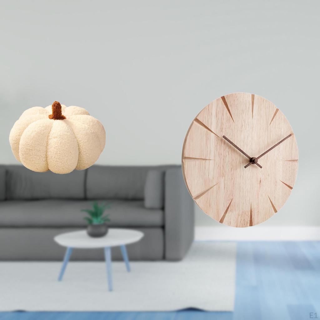 Halloween Pumpkin Pillows Solid Wood Wall Clock Stuffed Pillow Decoration Decorative Sofa Cushion