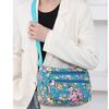2025 New Fashion Joker Printed Lightweight Canvas Shoulder Bag Large Capacity Multi-pocket Zipper Crossbody Bag Middle-aged Mother Bag