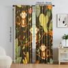 Set Of 2 Versatile Polyester Transparent Curtains Home Decoration Monkeys Branches Use Bedrooms Living Rooms Curtain Perfect For Great Room