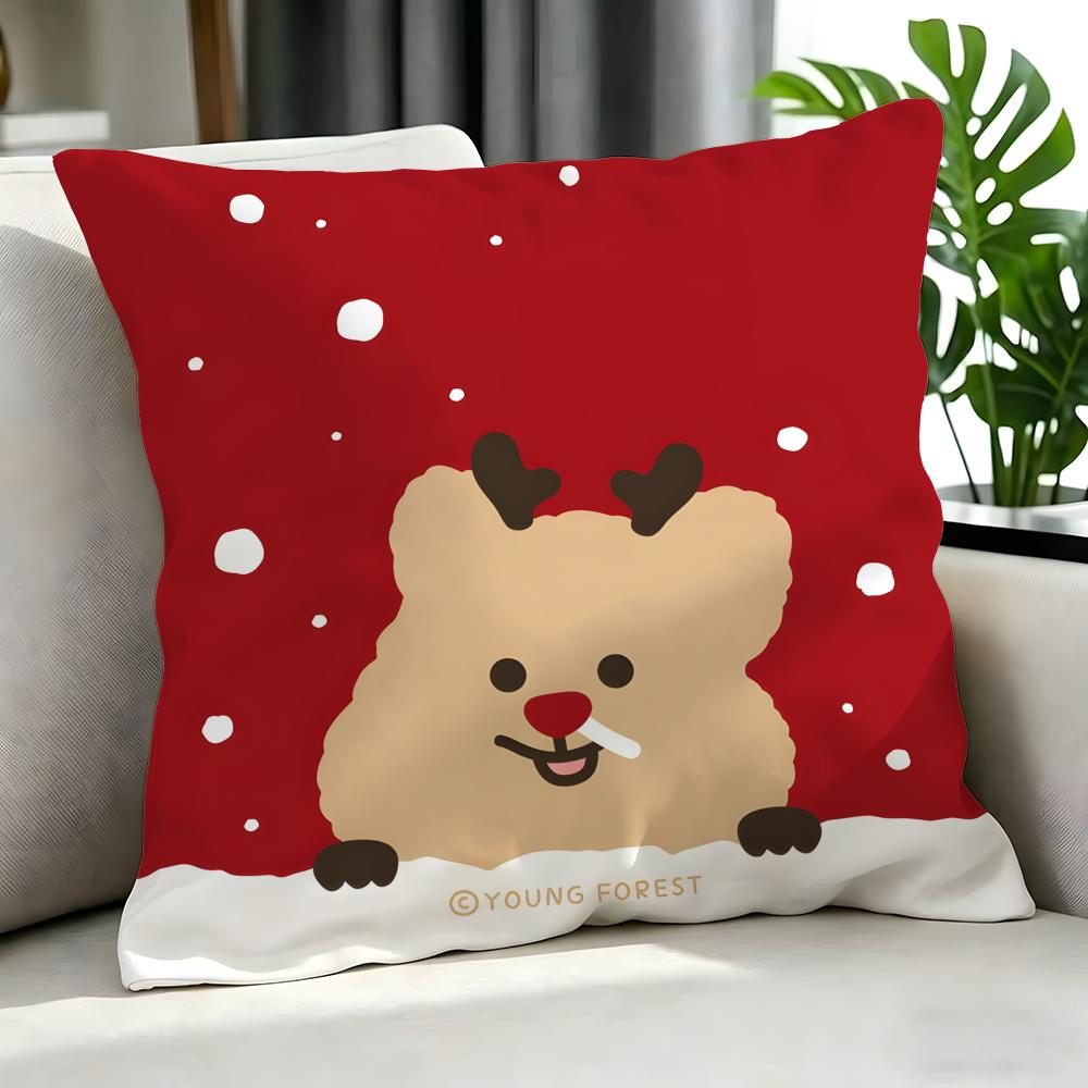 Animal Quokka Cushion Cover Cushion Cover Set 4Pcs 50X50 45X45 40X40 Pillowcase Decorative Sofa Home Decor