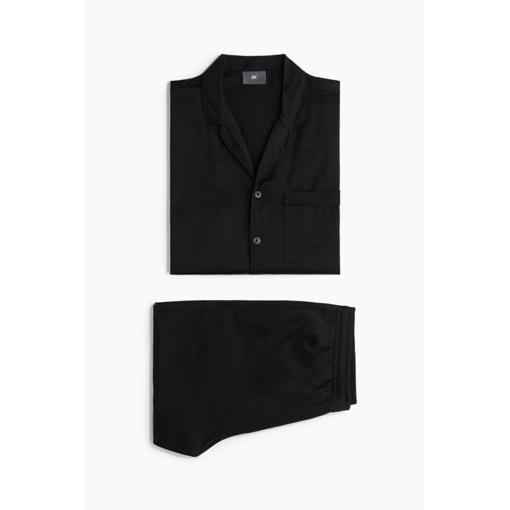 H M pajaMa sHirt And Pants Black