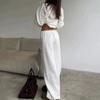 Long Sleeve Loose Fit Top and Wide Leg Pants Set