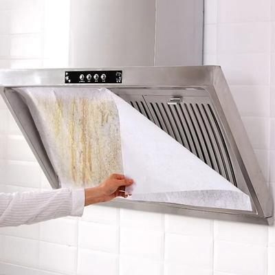12pcs 43cmX45cm Kitchen Range Hood Oil-proof Oil-absorbing Paper Filter Disposable Side Suction Oil-absorbing Cotton