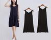 Feminine Tank Top Dress Mini Length Long Length Inner Dress Boat Neck Maternity Inner Cute Above the Knee Long Pretty Girly Dress Shirt Slimming Chic