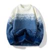 New Gradient Sweater Men's Gradient Round Neck Sweater Round Neck Sweater Men's Jacket Men's Sweater Men's Autumn and Winter