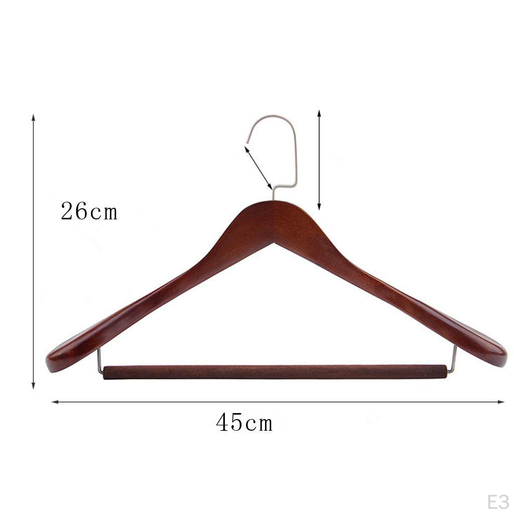1pc Wooden Clothes Hangers Coat Pant Suit Skit Shirt Rack Wardrobe Wood