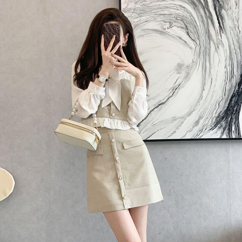 Autumn Petite Women's Fashionable Two-Piece Set - Goddess Style, Age-Reducing Streetwear