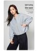 Women’s Genuine Sheepskin Leather Cardigan Jacket - Short, Round Neck, Loose Fit for 2026 Spring/Autumn.