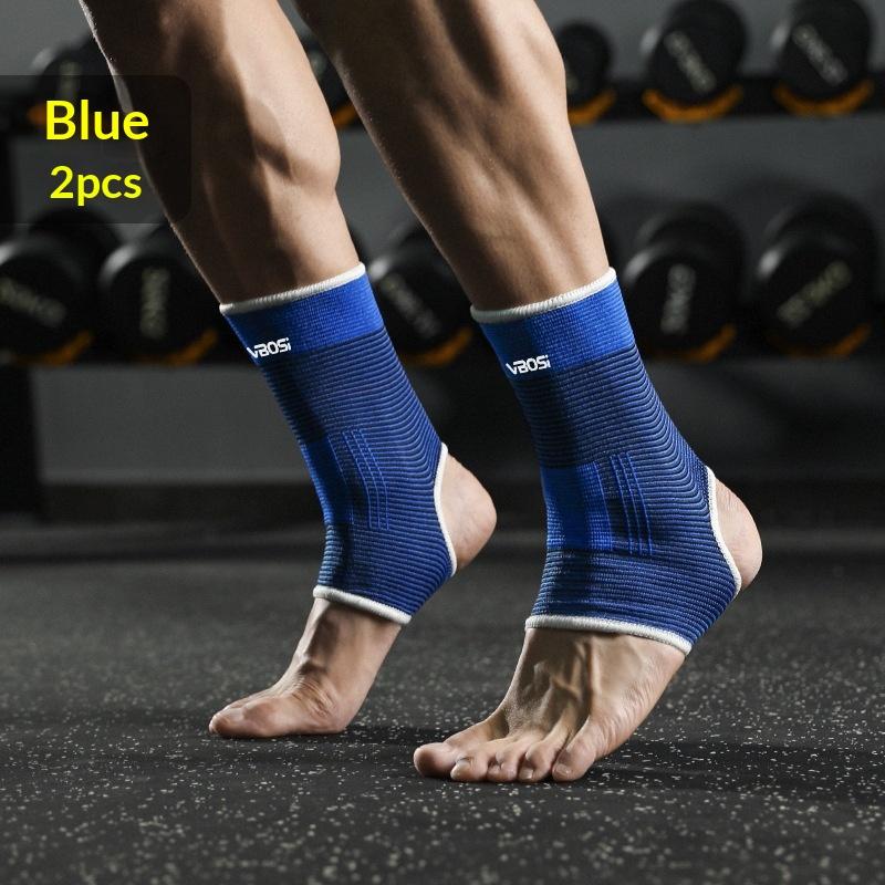 

1 пара еластичних рукавів для підтримки щиколотки, дихаючі, універсального розміру, для бігу, баскетболу, велоспорту, запобігання спортивним травмам, підтримка щиколотки синій
