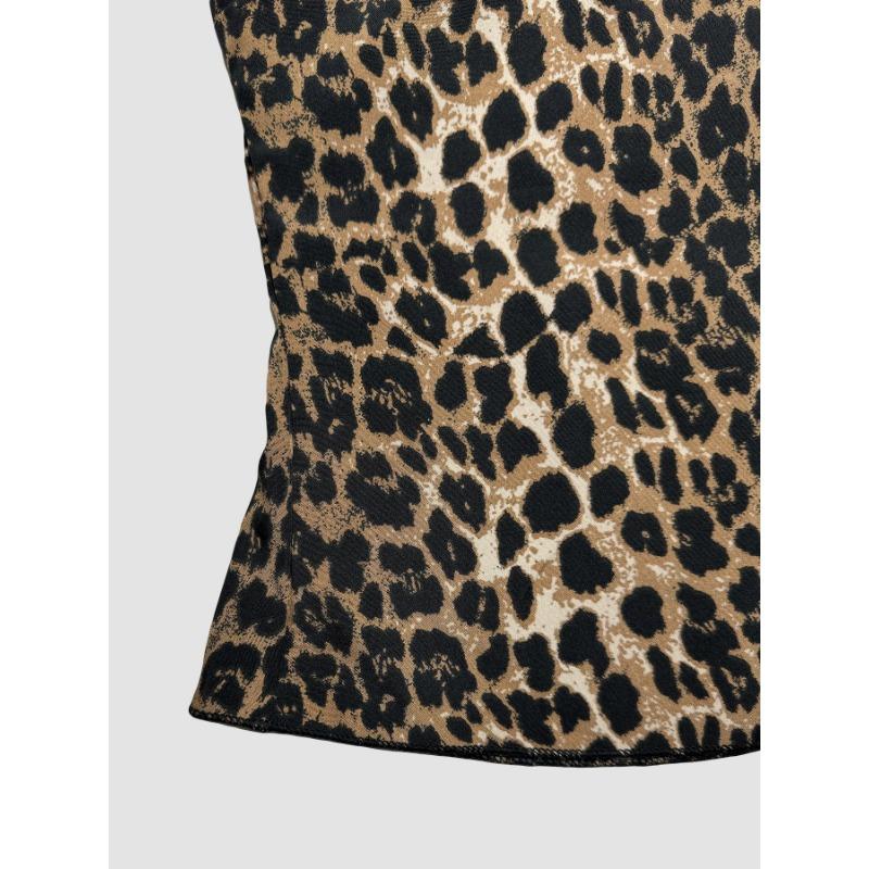 Women S Sexy Leopard Print Cropped Cami Top Slim Fit Summer Style