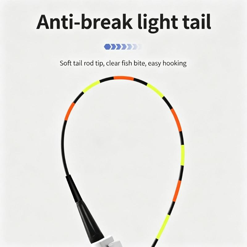 Indicatore di abboccata da pesca Luce LED Rimovibile Clip sulla Punta della Canna Bastoncino Luminoso Impermeabile LED Luce per Punta di Canna da Pesca Notturna