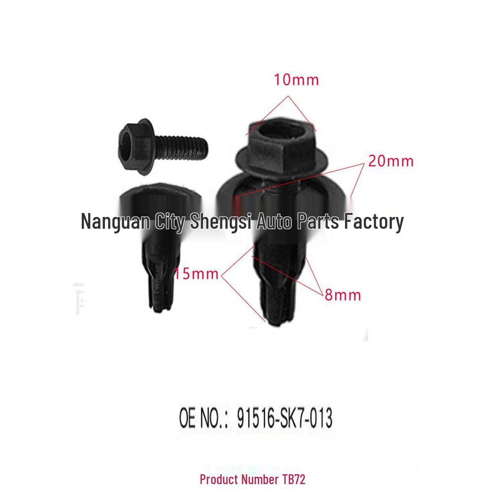

Honda Civic Trim Panel Accessory Kit: Hexagon Screw Clips for Installation and Decoration. 10000 count
